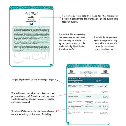 A Student's First Guide to Juz 'Amma: Part 30 (with Transliteration & Word Meaning & QR Code)
