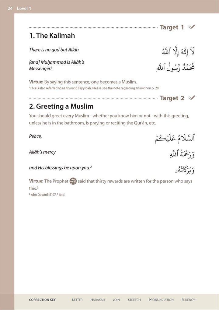 Essential Duas and Surahs: Book 1 (Madinah Script)