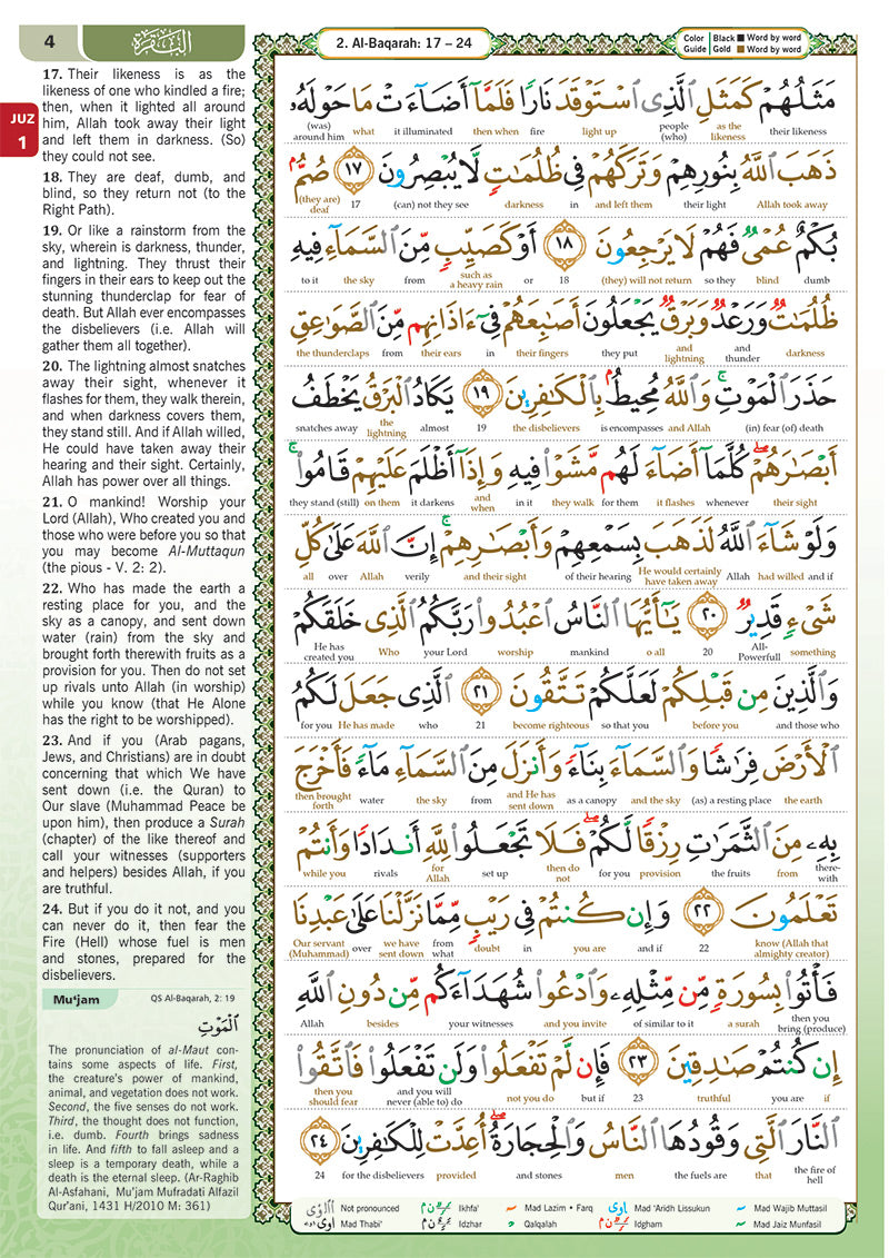 Al-Quran Al-Karim: The Noble Quran (Color May Vary, Large Size A4 (8.3” x 11.7"), Maqdis Quran)