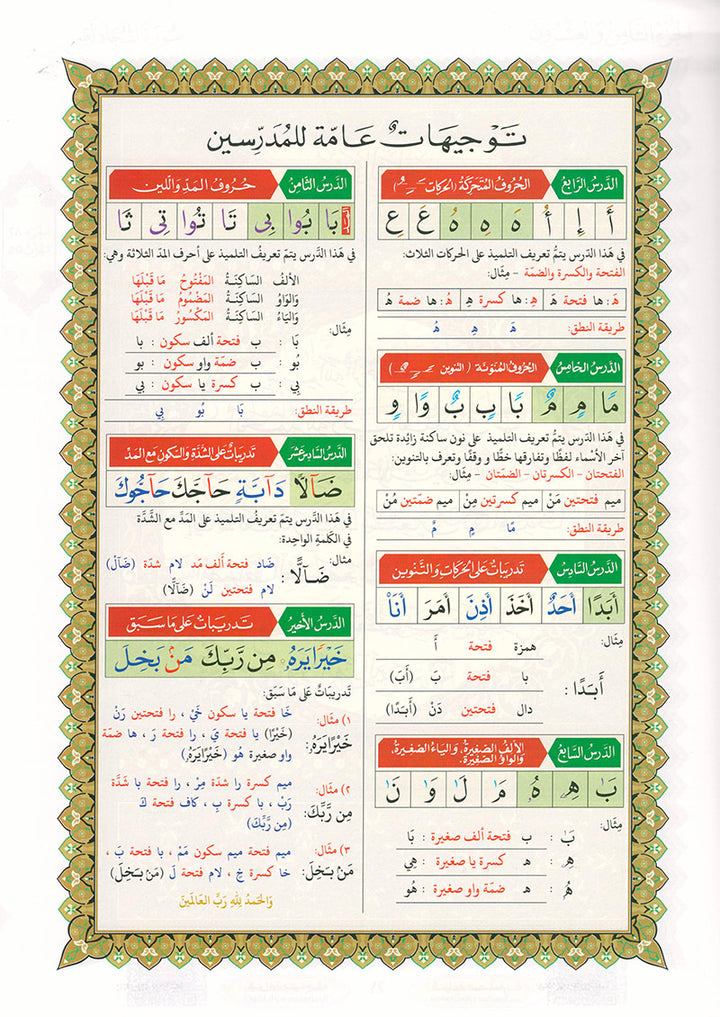 Al-Qaidah An-Noraniah and its Applications on Last Tenth of the Holy Qur'an with Suratul-Fatihah for Beginners (Regular Book) القاعدة النورانية وتطبيقاتها على العشر الأخير مع سورة الفاتحة لتعليم المبتدئين