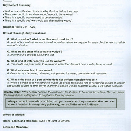I Love Islam Teacher/Parent Guide: Level 3