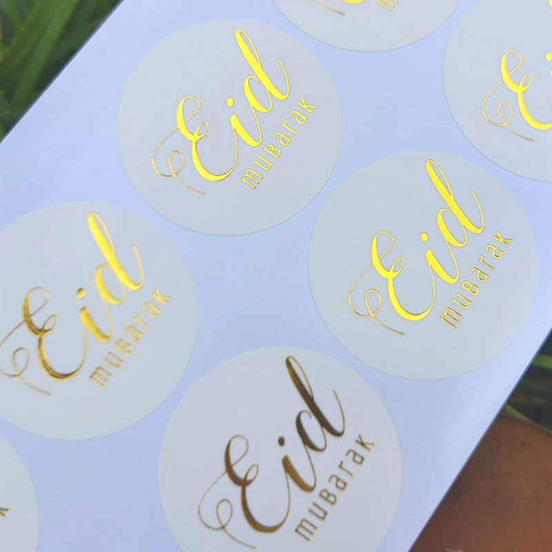 Eid Mubarak Foil Stickers - Gold