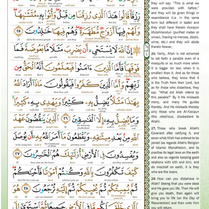 Al-Quran Al-Karim The Noble Quran Gold-Medium size B5 (25x17.5 cm) |Maqdis Quran