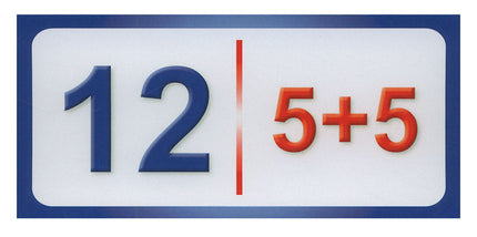 Sanabel Domino Flash Cards: Addition  Numbers, 2 sets دومينو الجمع