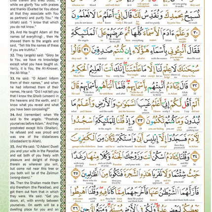 Al-Quran Al-Karim The Noble Quran Blue-Medium size B5 (25x17.5 cm)|Maqdis Quran