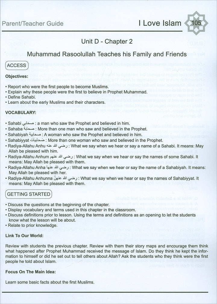 I Love Islam Teacher/Parent Guide: Level 3