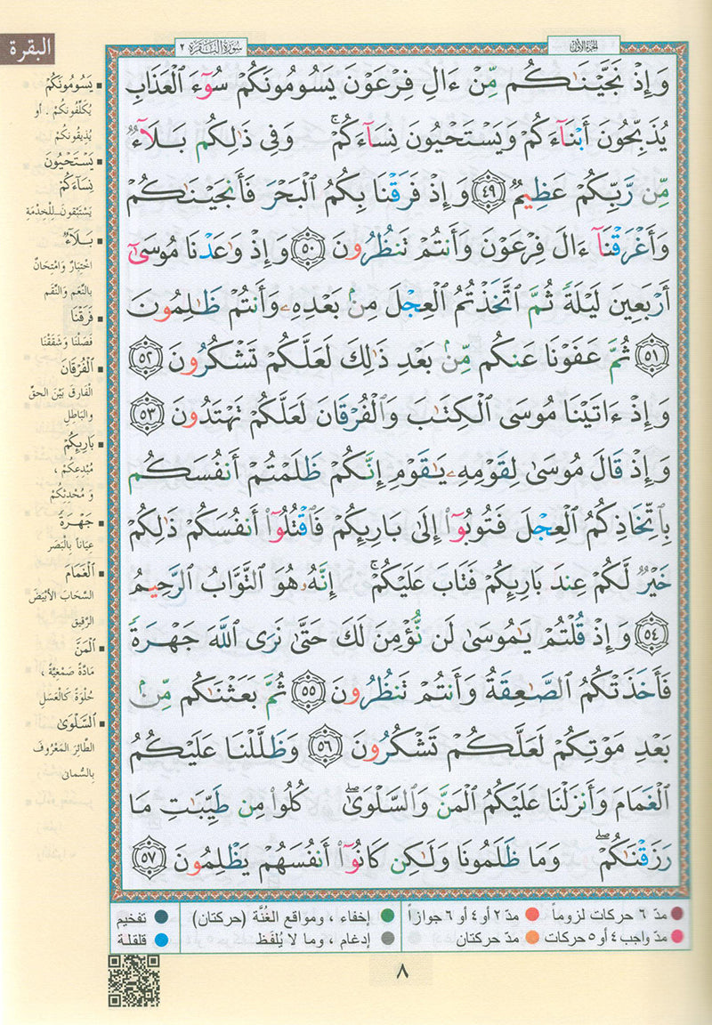 Tajweed Qur'an (Whole Qur'an, Size: 5.5"x8") مصحف التجويد