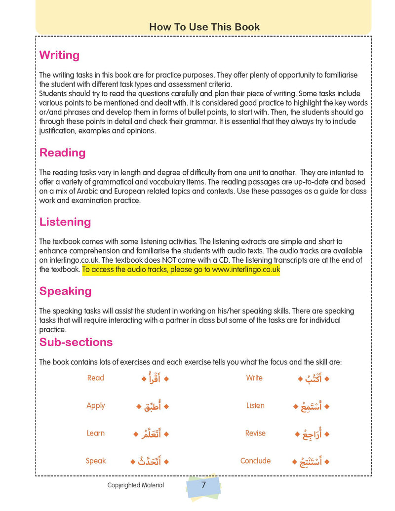 The Pre GCSE Arabic Companion – Colour Edition 9781916122932