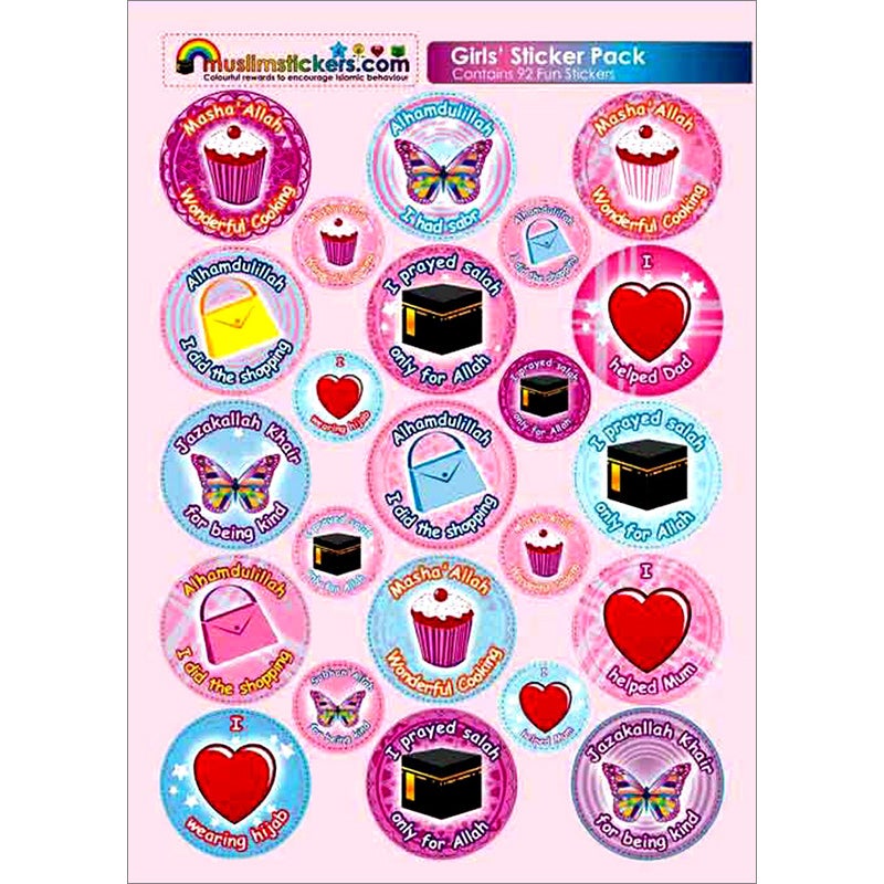 Girls' Sticker Pack (92 Stickers)