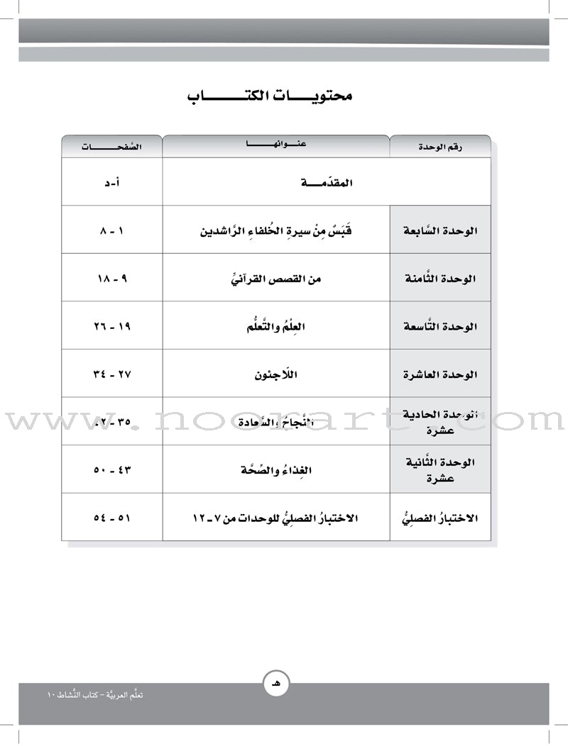 ICO Learn Arabic Workbook: Level 10, Part 2