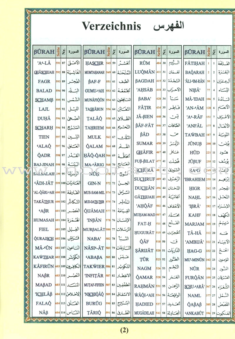 Tajweed Qur'an (Whole Qur'an, With German Translation and Transliteration) مصحف التجويد