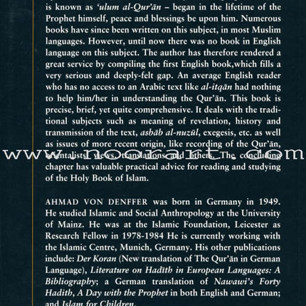 Ulum Al-Qur'an - An Introduction to the Sciences of the Qur'an