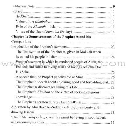 Selected Friday Sermons