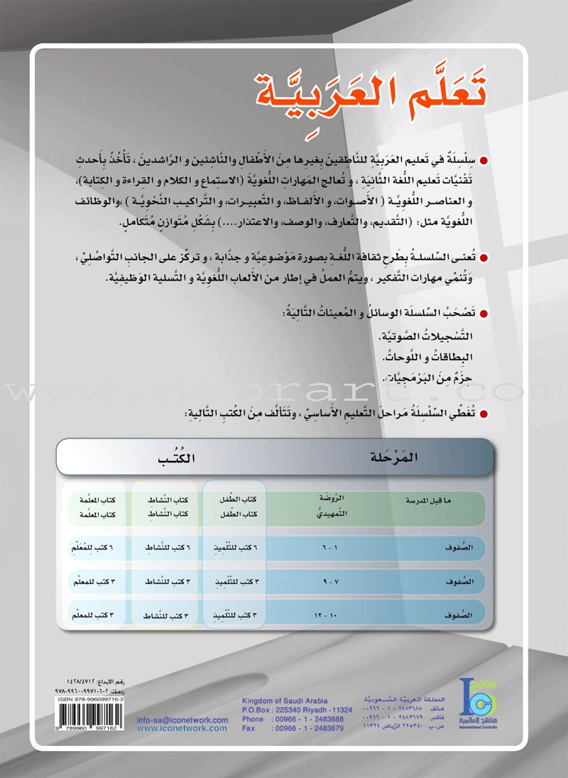 ICO Learn Arabic Workbook: Level 5, Part 1 تعلم العربية