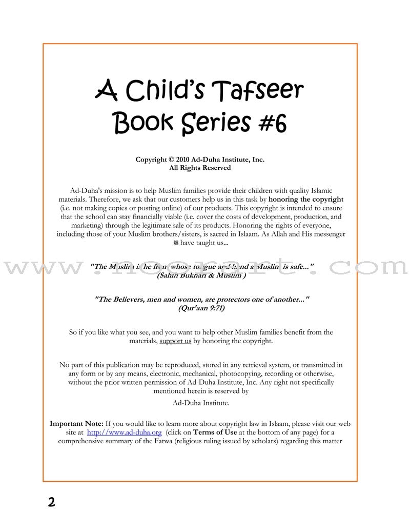 A Child's Tafseer Series: Book 6 (Suratul-Jinn)