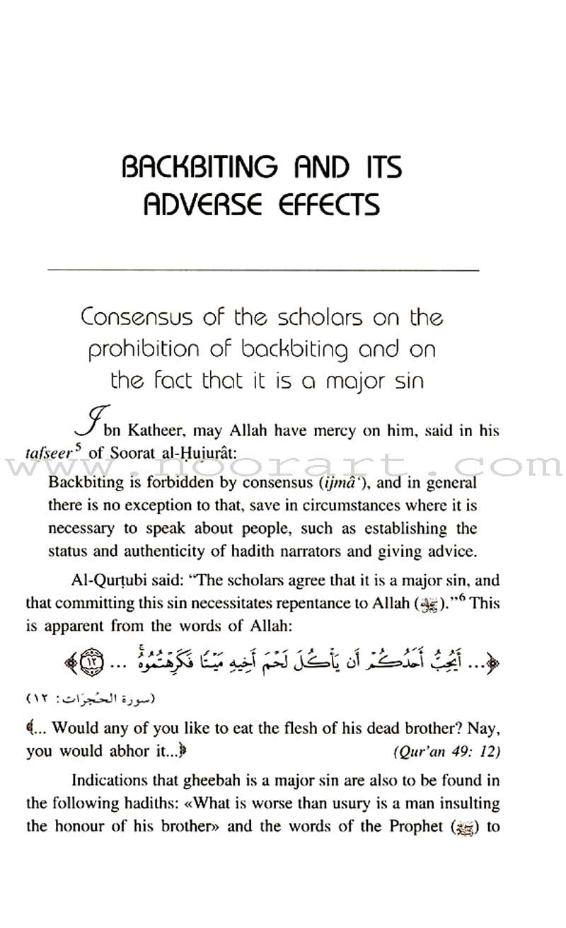 Backbiting and Its Adverse Effects