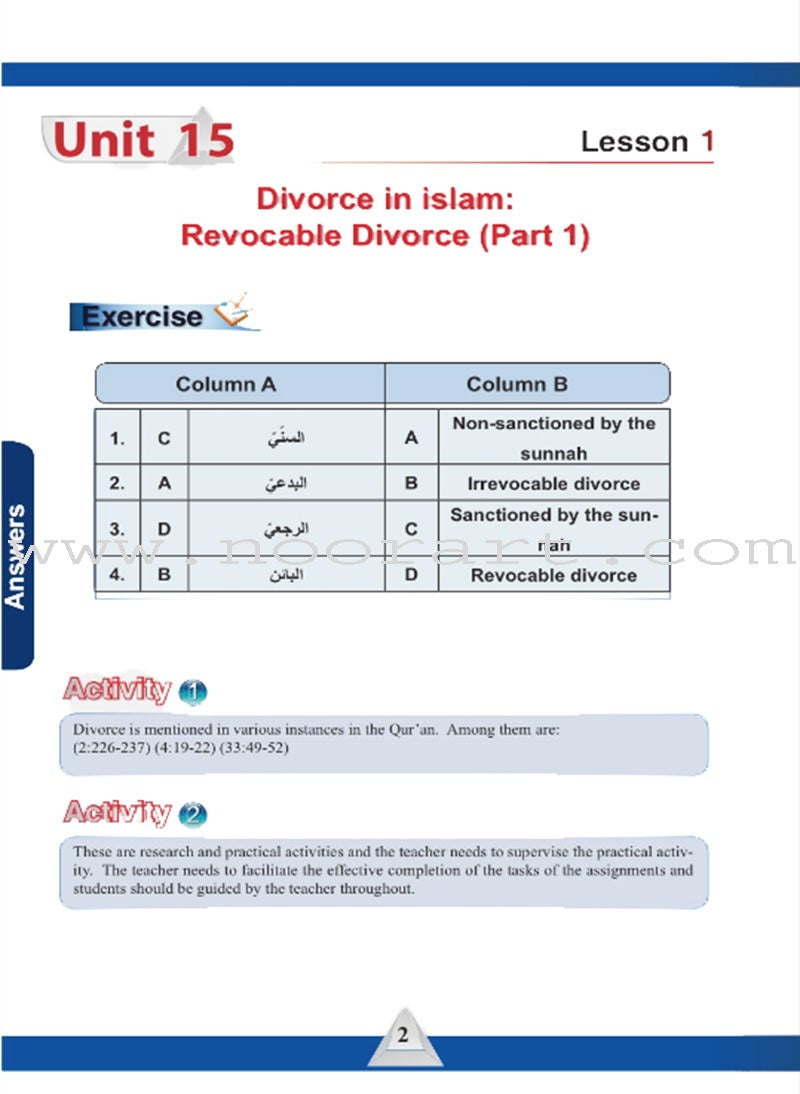 ICO Islamic Studies Teacher's Manual: Grade 12, Part 2