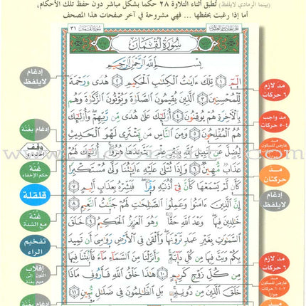 Tajweed Qur'an (Juz' Tabarak and Amma, Obvious Edition) مصحف التجويد