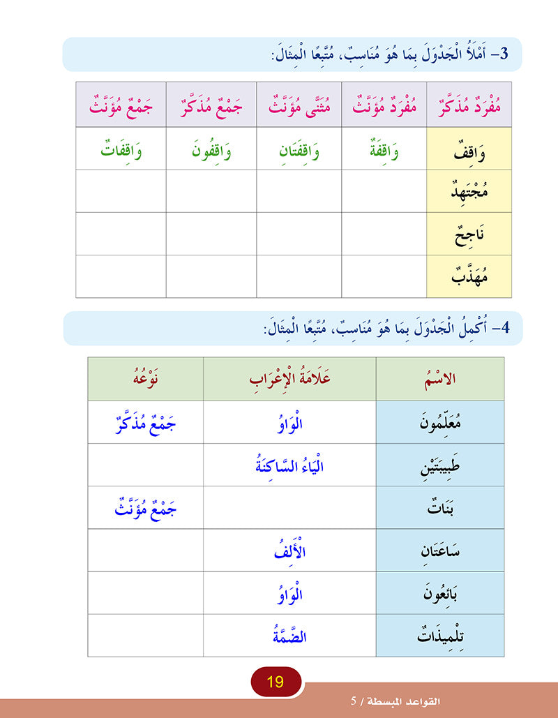 In the Arabic Language Garden Simplified Grammar: Level 5 في حديقة اللغة العربية كتاب القواعد المبسطة