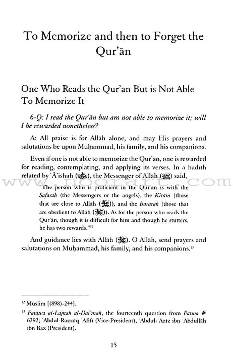 Islamic Rulings Regarding the Qur'an