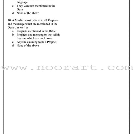 Learning Islam Worksheets: Level 2 (7th Grade)