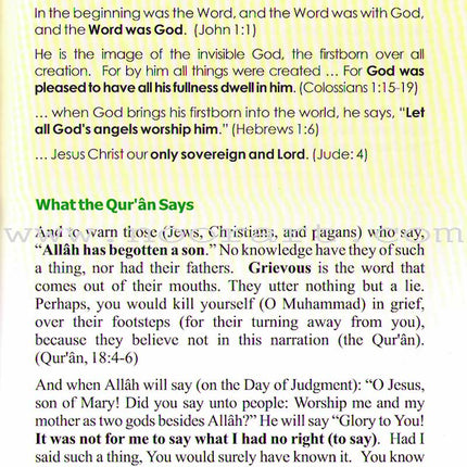 Christianity and Islam According To the Bible and the Quran