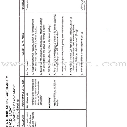 IQRA' Kindergarten Curriculum - Fiqh and 'Ibadat: Volume 4 (Curriculum Guide for Kindergarten)