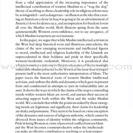 The People on the Edge: Religious Reform and the Burden of the Western Muslim Intellectual