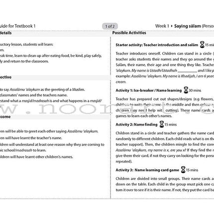 Safar Teacher's Guide for Islamic Studies: Level 1