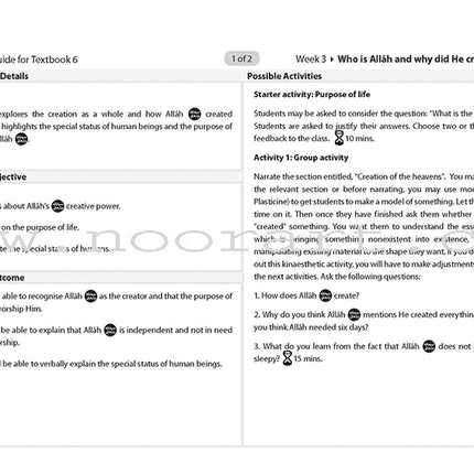 Safar Teacher's Guide for Islamic Studies: Level 6