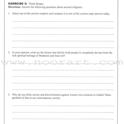 Living Islam Worksheets - Prophet of Mercy: Part 3 (10th Grade)