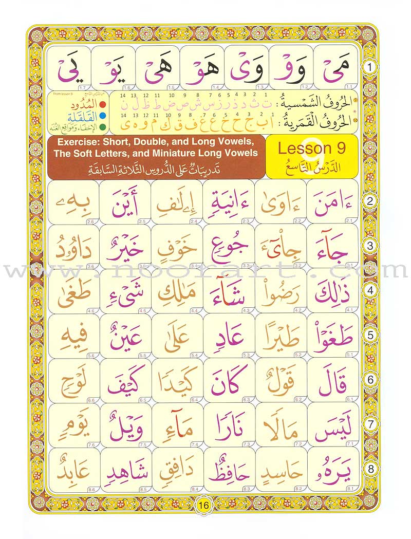 Noorani Qa'idah: Master Reading the Qur'an (Arabic & English, Regular Size: 8.5" x 11") القواعد النورانية