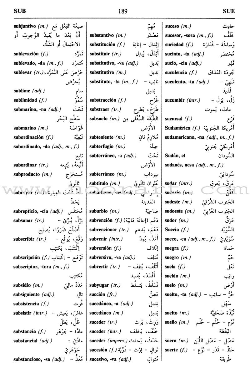 Diccionario Español-Árabe - Dictionary Spanish-Arabic