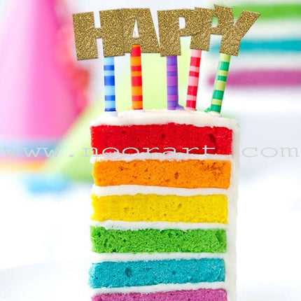 Gold Glitter Letter Stickers (Happy Eid)