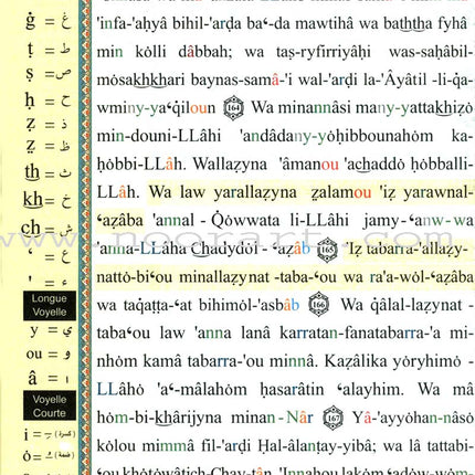 Tajweed Qur'an (Whole Qur'an, With French Translation and Transliteration) (Colors May Vary) مصحف التجويد