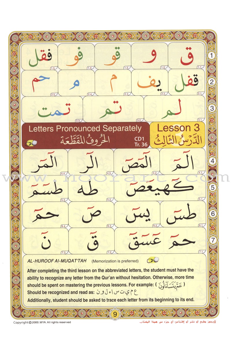 Noorani Qa'idah: Master Reading the Qur'an (Set of 4 Books and 6 Audio CDs) القواعد النورانية