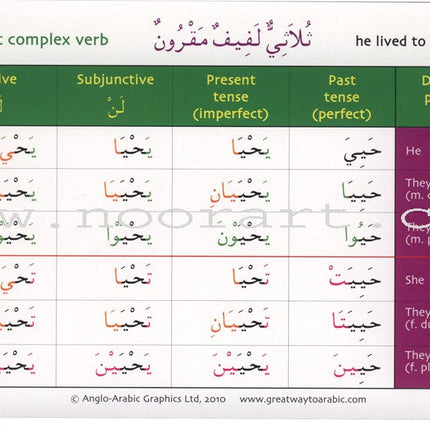 Gateway to Arabic Verb Conjugation Flashcards - Set One: Form One Verbs (50 Double-Sided Cards)