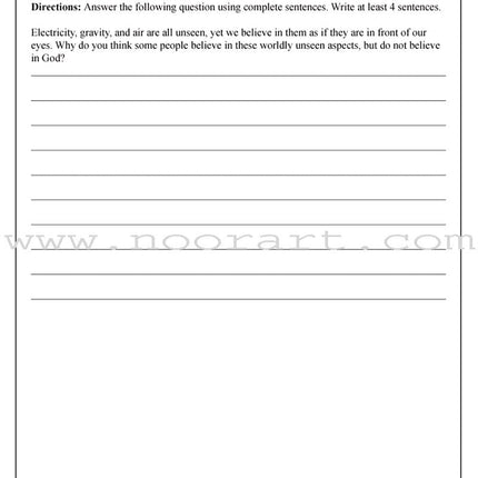 Learning Islam Worksheets: Level 1 (6th Grade)