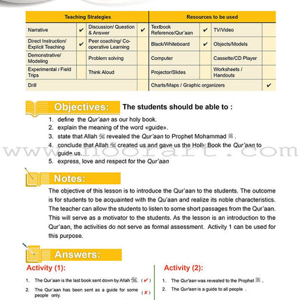 ICO Islamic Studies Teacher's Manual: Grade 1 (Light Edition)