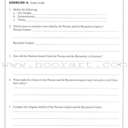 Living Islam Worksheets - Prophet of Mercy: Part 3 (10th Grade)