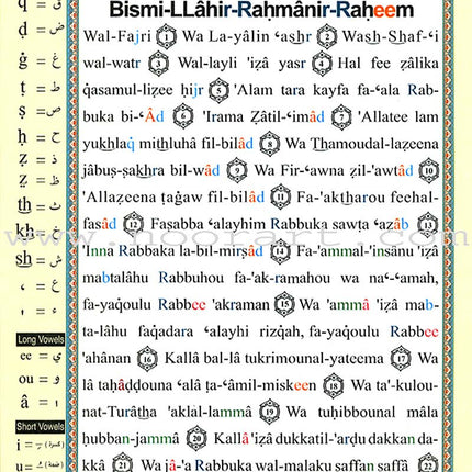 Tajweed Qur'an (Juz' Amma, With Meaning Translation in English and Transliteration) مصحف التجويد