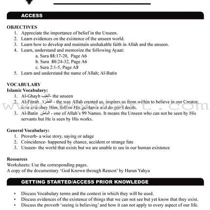Learning Islam Teacher Guide: Level 1