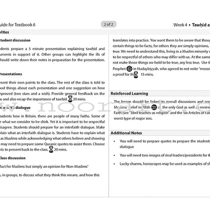Safar Teacher's Guide for Islamic Studies: Level 6