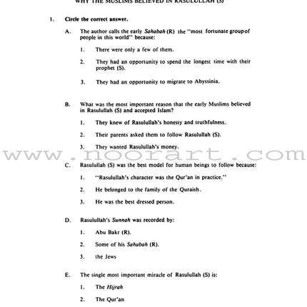 The Messenger of Allah Workbook: Volume 1 (Makkah Period)