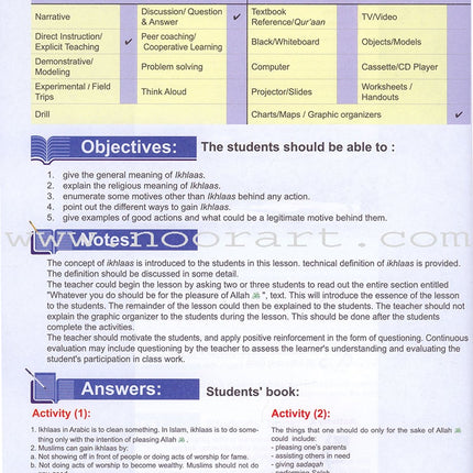 ICO Islamic Studies Teacher's Manual: Grade 3 (Light Edition)