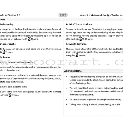 Safar Teacher's Guide for Islamic Studies: Level 6