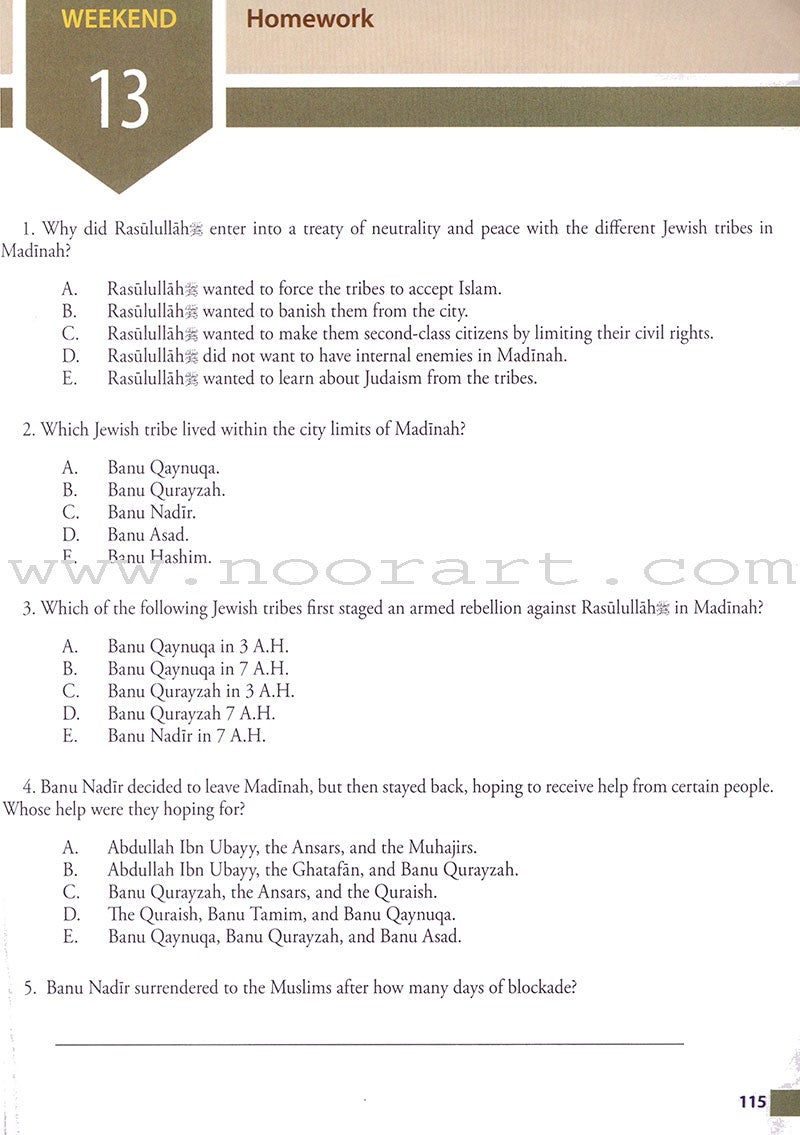 Weekend Learning Islamic Studies Workbook - Level 8 (Revised and Enlarged Edition)